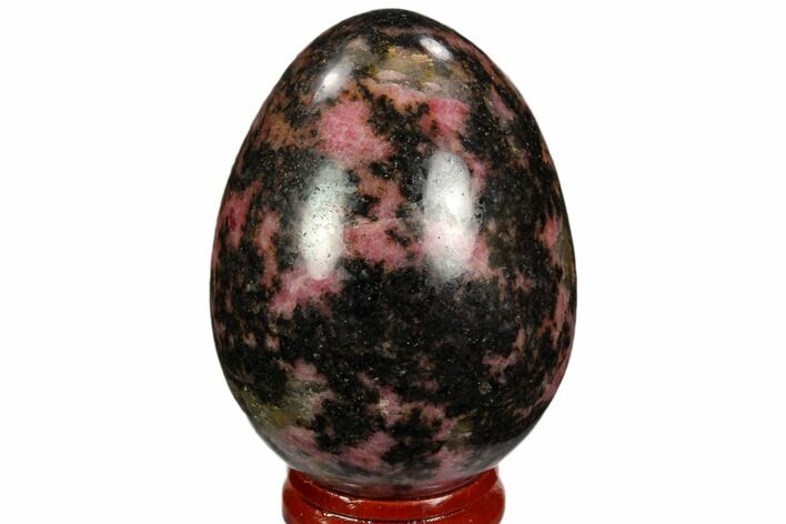 Polished Rhodonite Egg - Madagascar #117372